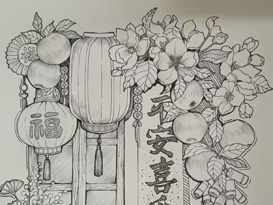 《窗畔歲喜圖》柴明雪23動(dòng)漫制作技術(shù)1班.jpg