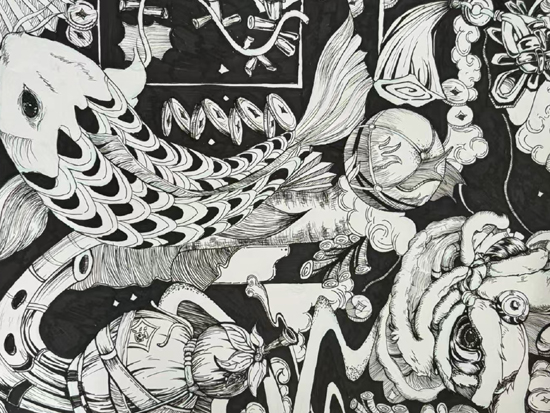 《瑞獸錦魚福韻圖》華梓帆23動漫制作技術(shù)1班.jpg